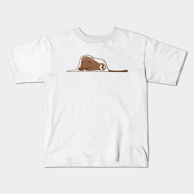 Sloth and Baby in a Snake Kids T-Shirt by bignosework